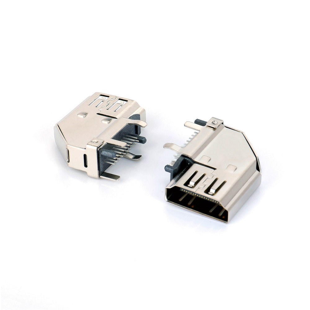 08AI-1205 HDMI 19F dual dip a type female side plug