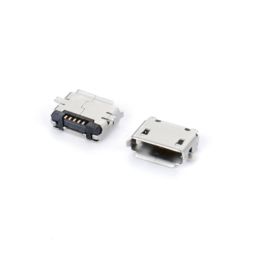 04BO-1815-0 Micro USB 5F SMT AB type two feet are fully attached without columns and hemmed.