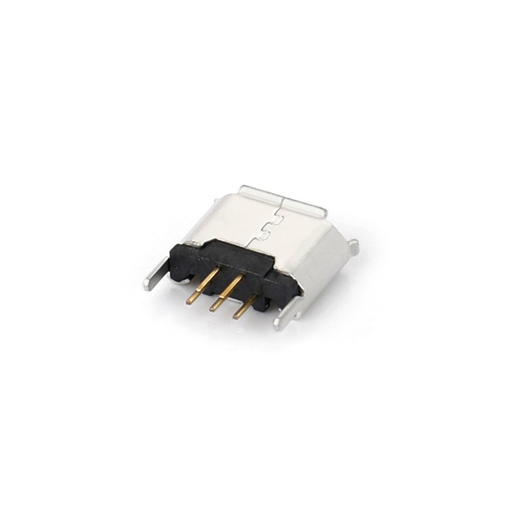 04BS-8125   Micro USB 5F B型 180度立插 脚高2.0mm 有卷边