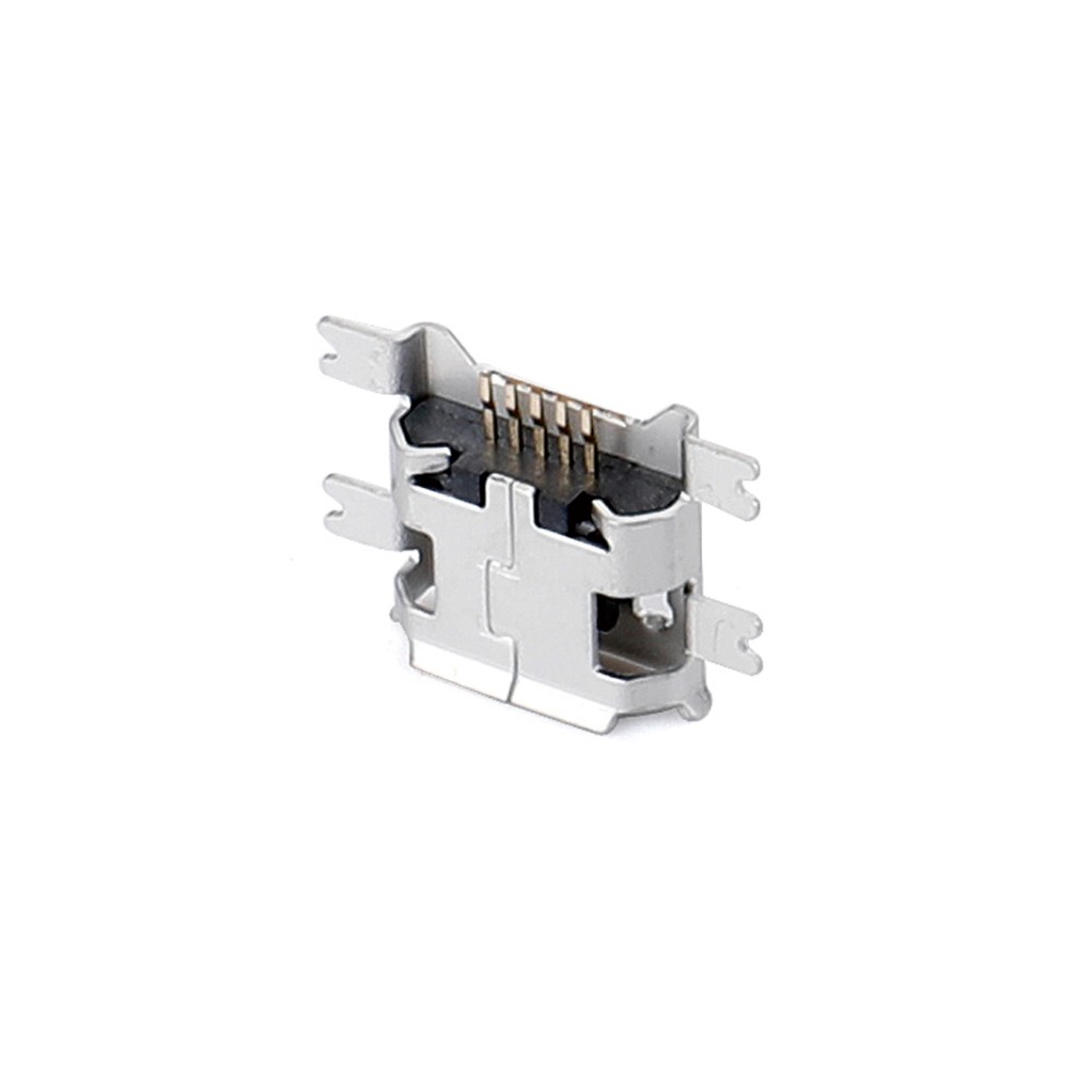 04BT-1807   Micro USB 5F SMT B型四脚全贴破板式1.17有卷边