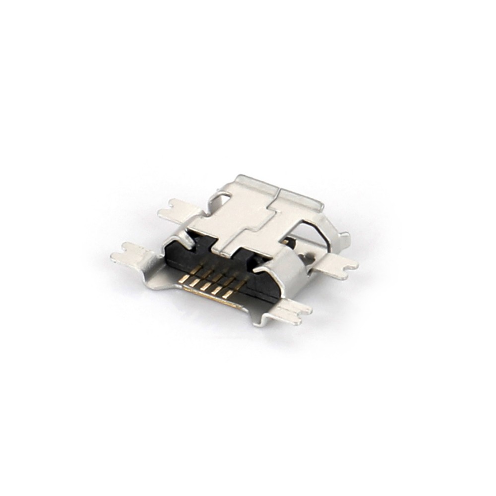 04BT-1807   Micro USB 5F SMT B型四脚全贴破板式1.17有卷边