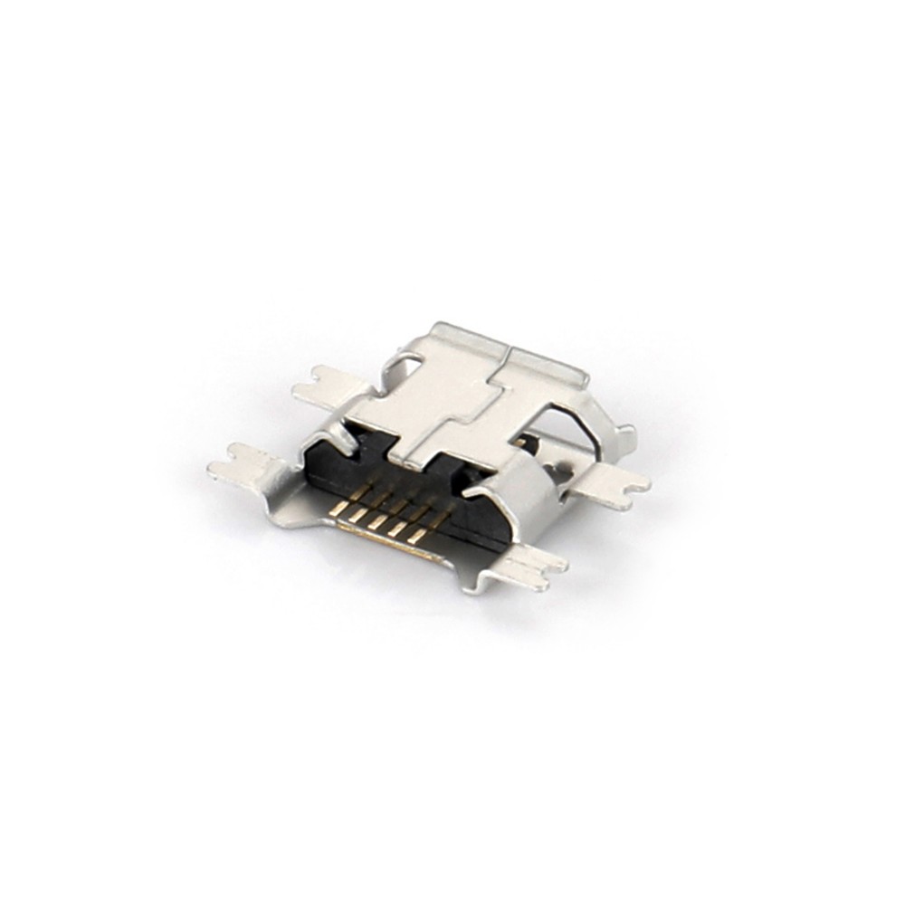 04BT-1807   Micro USB 5F SMT B型四脚全贴破板式1.17有卷边