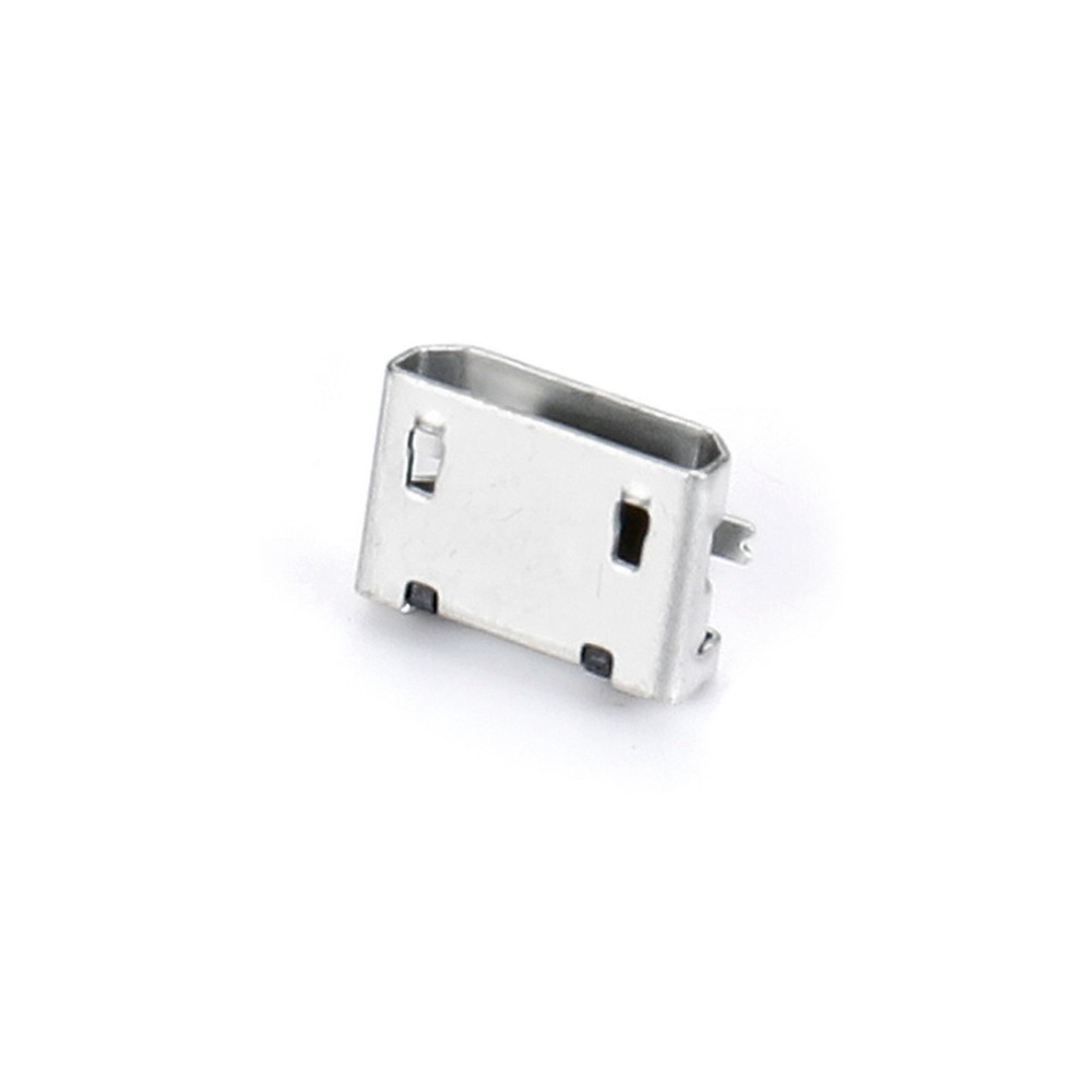04BT-8136-N Micro USB 5F SMT B type two feet are all attached with short pins and pads with columns without crimping.