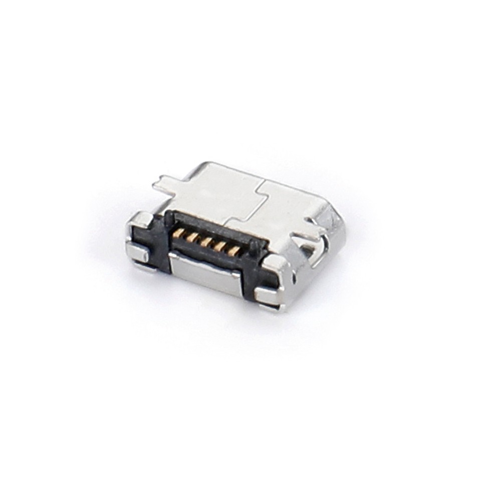 04BT-8136-N Micro USB 5F SMT B type two feet are all attached with short pins and pads with columns without crimping.