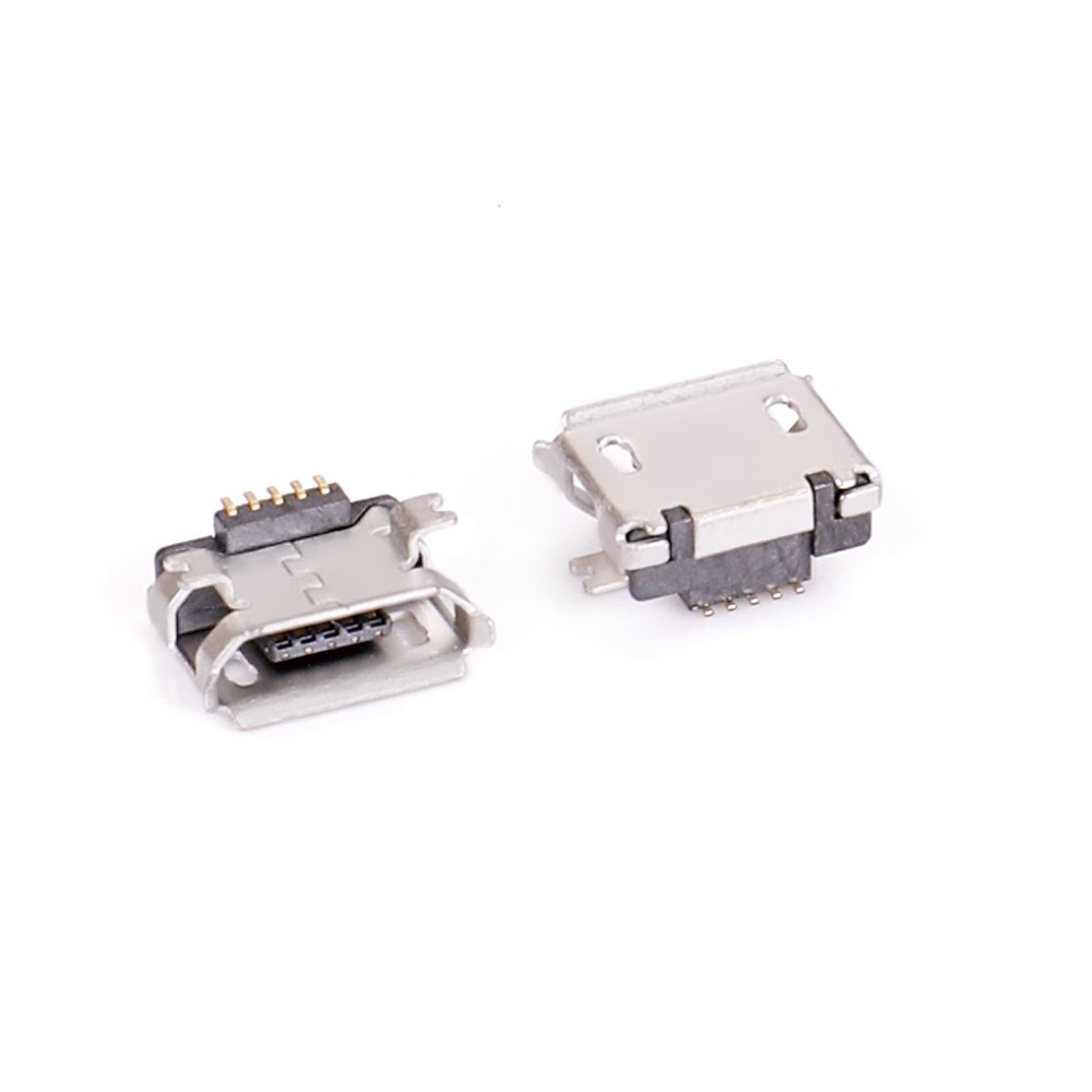 04BT-1830   Micro USB 5F SMT 两脚全贴有卷边垫高0.9