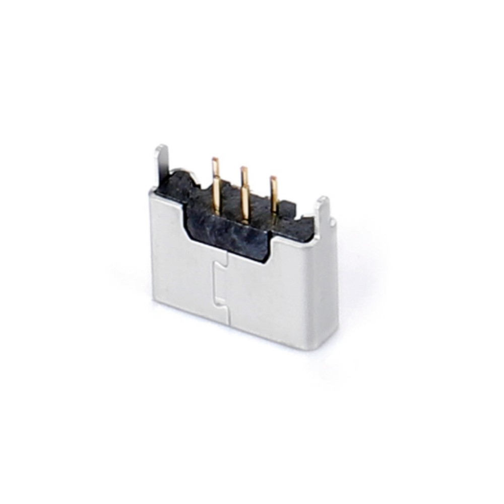 04OS-1838-N   Micro USB 5F AB型 180度插板脚长1.5无卷边