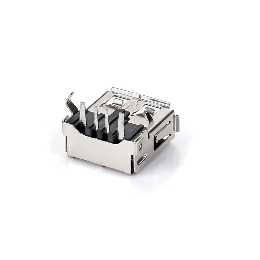 01AR-1598   USB 2.0 AF DIP 90度插板弯脚大电流(3A&5A)