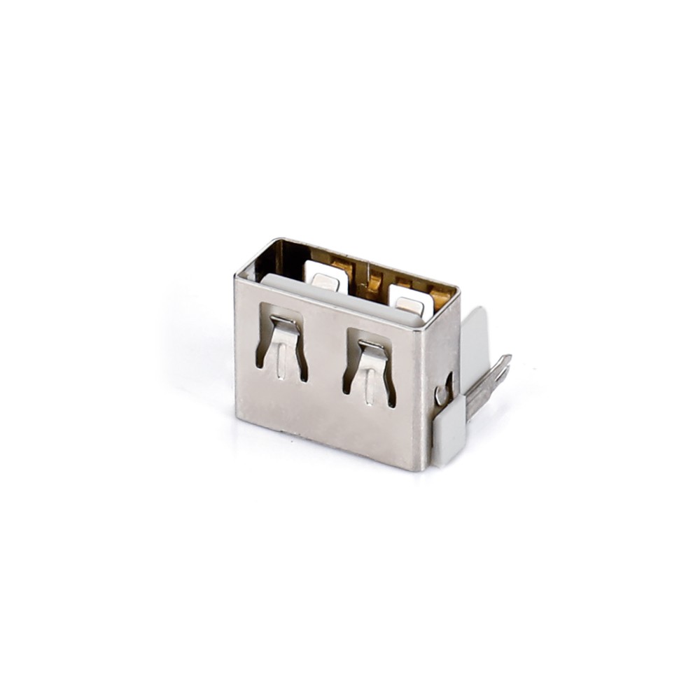 01ARS-1597-N USB 2.0 AF DIP 90-degree plug-in board with short body, straight edge and flat mouth, 9.8 large current at the rear harpoon foot (3A-5A)