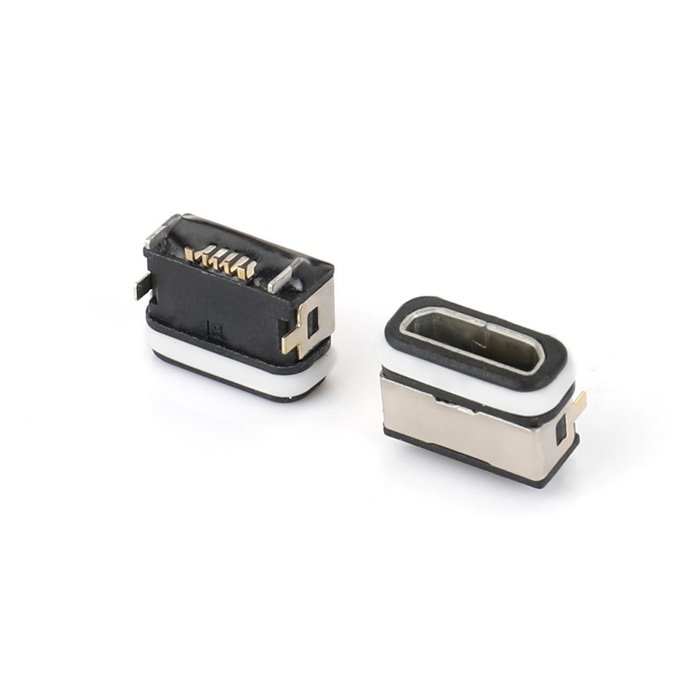 04BO-1604-WP   Micro USB 5F B型SMT四脚插板7.2-8.7防水母座