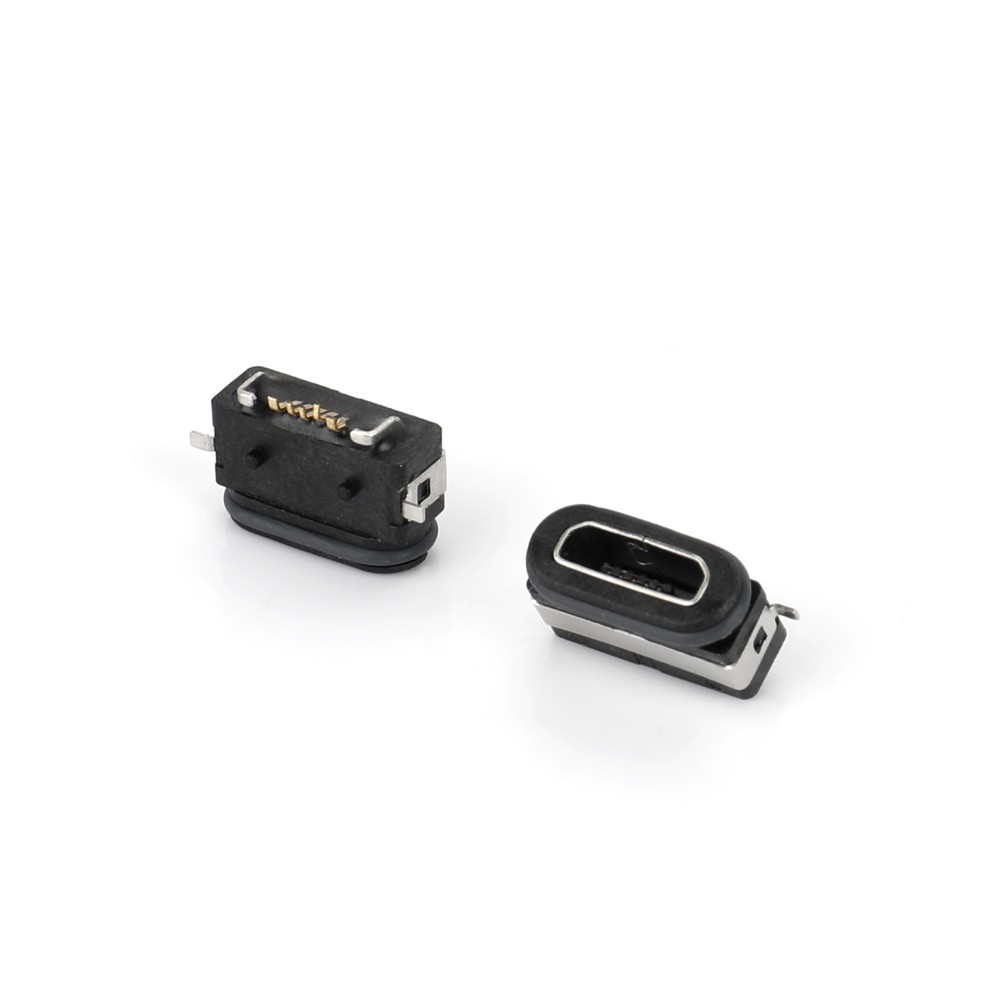 04BT-1602-WP   Micro USB 5F 板上SMT 全贴B型 带柱防水母座