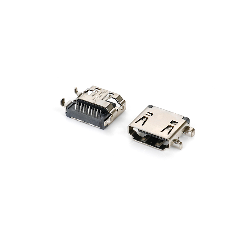 08AC-9214 HDMI 19F sinker DIP four-legged plugboard has a bullet.