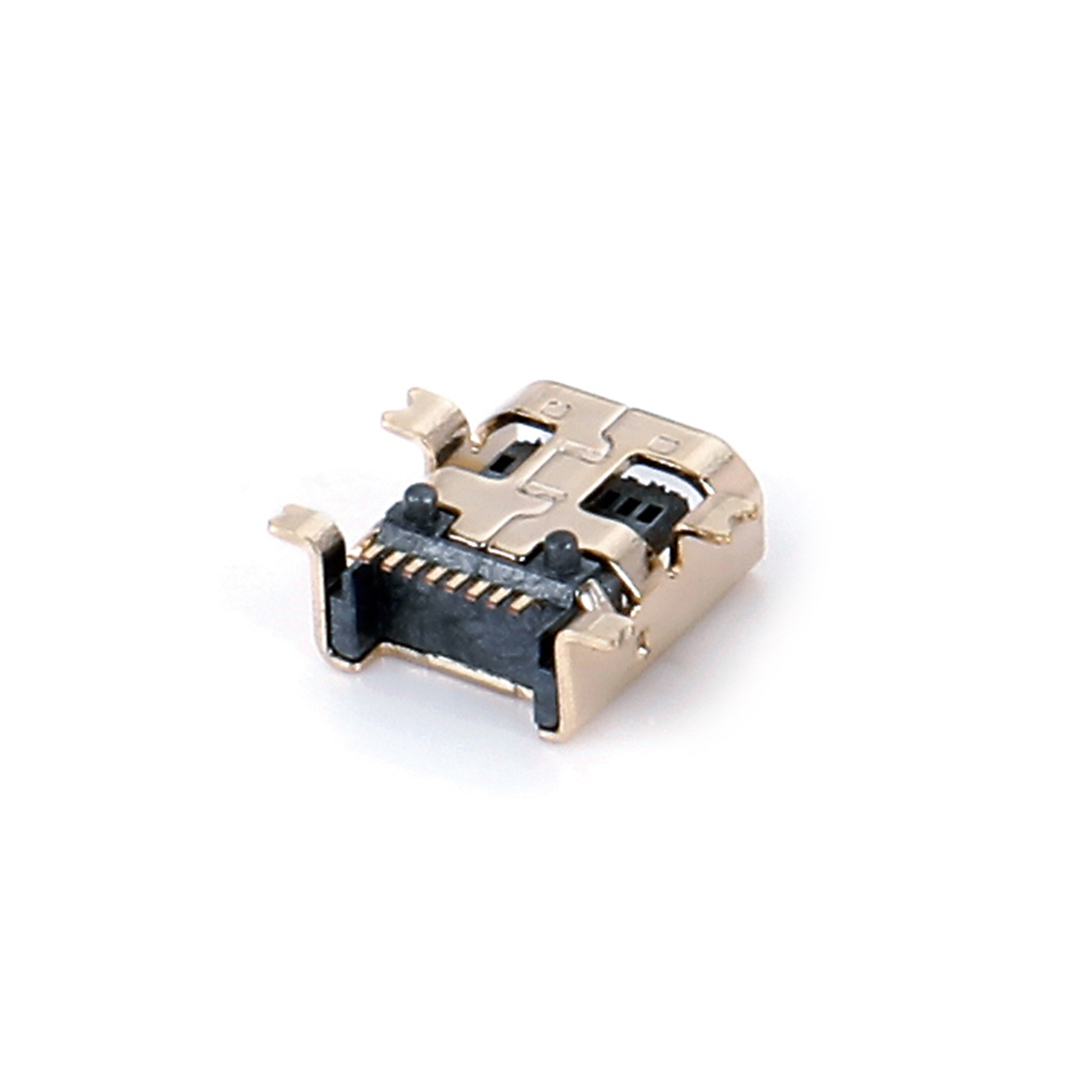 028T-0406 MINI USB 8F SMT all four pin fully attached column