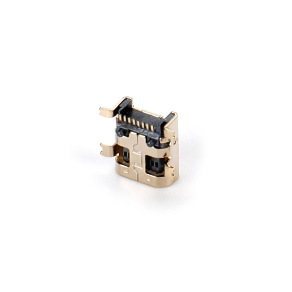 028T-0406 MINI USB 8F SMT all four pin fully attached column